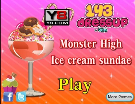 Monster high кафе мороженое играть