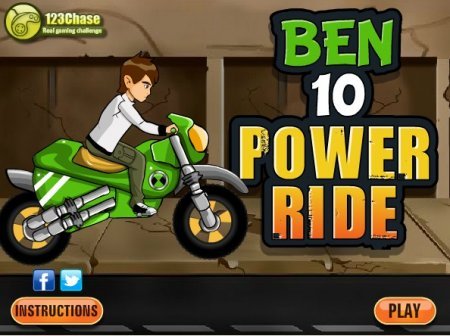 Бен 10 и поездка на мотоцикле играть