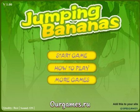 Прыгающие бананы - играть онлайн