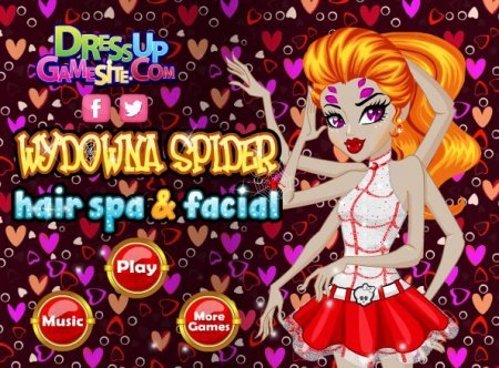 Monster High Вайдона Спайдер в салоне красоты играть